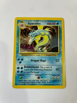 1999 Pokemon TCG Original Unlimited Base Set Gyarados Holo 6/102, GC/LP, Rare - Image 1