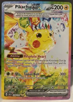 Pokemon Pikachu EX SIR 238/191 Sv08: Surging Sparks Special Illustration Rare - Image 1