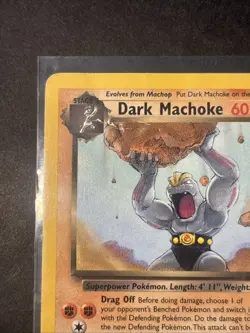 Pokemon TCG Dark Machoke Team Rocket 40/82 1st Edition Vintage - Image 4