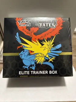 Pokemon TCG Hidden Fates Elite Trainer Box Sealed with Small Tear 820650804731 - Image 1