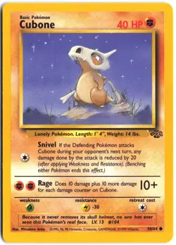 Cubone 50/64 Common Jungle Pokemon - Image 1