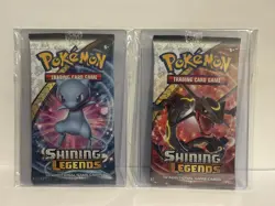 Pokemon Shining Legends Booster Pack Lot (2) - Mew & Rayquaza - Sealed - Image 1