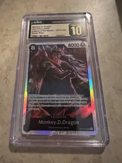 One Piece Monkey.D.Dragon Legacy of the Master OP12-094 Super Rare Foil CGC 10 - Image 1