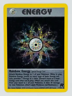 2000 Pokemon Team Rocket Rainbow Energy Holo #17/82 - RARE SWIRL - NM-LP - Image 1