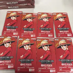 One Piece TCG - Lot Of 8 Carrying On His Will Sleeved Booster - OP-13 English - Image 1