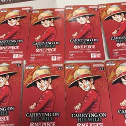 One Piece TCG - Lot Of 8 Carrying On His Will Sleeved Booster - OP-13 English - Image 3