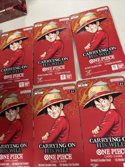 One Piece TCG - Lot Of 8 Carrying On His Will Sleeved Booster - OP-13 English - Image 4