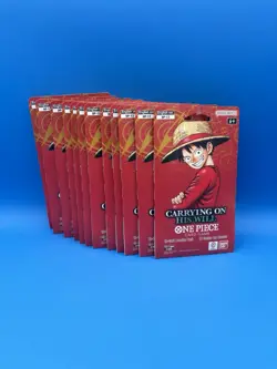One Piece TCG - Lot Of 12 - Carrying On His Will Sleeved Booster - OP-13 English - Image 1
