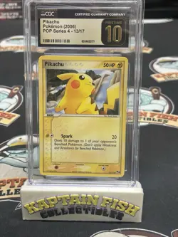 2006 Pokemon Pop Series 4 Pikachu #13/17 CGC Pristine 10 - Image 1