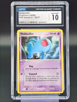 WOBBUFFET 2006 POKEMON POP SERIES 4 COMMON C 16/17 CGC 10 - Image 1