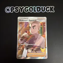 Pokemon Card Professor's Research 024/025 Full Art Celebrations Near Mint - Image 1