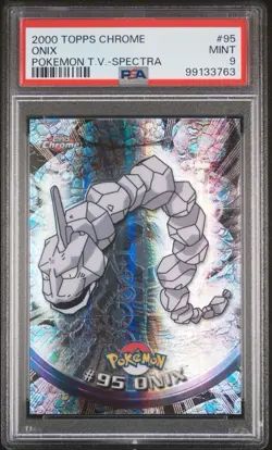 POKEMON PSA 9 ONIX #95 SPECTRA POKEMON T.V. TOPPS CHROME ENGLISH 2000! - Image 1