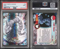 POKEMON PSA 9 ONIX #95 SPECTRA POKEMON T.V. TOPPS CHROME ENGLISH 2000! - Image 3