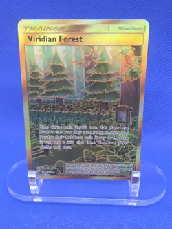 Pokemon S&M Unified Minds Viridian Forest 256/236 Gold Secret Rare NM - Image 1