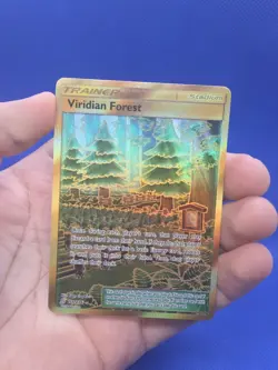 Pokemon S&M Unified Minds Viridian Forest 256/236 Gold Secret Rare NM - Image 2