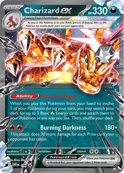 Pokemon TCG Charizard ex SVP 196 Scarlet & Violet Black Star Promo NM/M - Image 1
