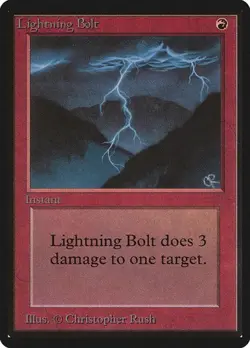 Lightning Bolt Limited Edition Beta HP MTG - Image 1