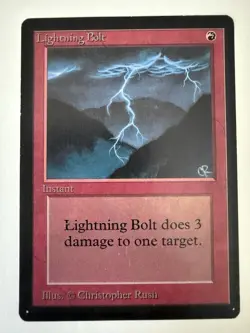 Lightning Bolt Limited Edition - Beta Edition Regular, Magic The Gathering - Image 1
