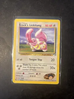 Brock's Lickitung 041/132 Gym Heroes First Edition Pokemon Card - Image 1