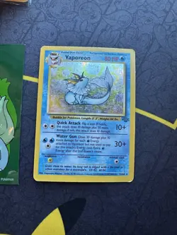 Pokemon Card Vaporeon 12/64 Jungle Unlimited Edition Holo Rare 014🔥LP MP +🔥 - Image 1