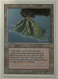 Magic the Gathering Dual Land - Volcanic Island (Revised) Card #1 - Image 1