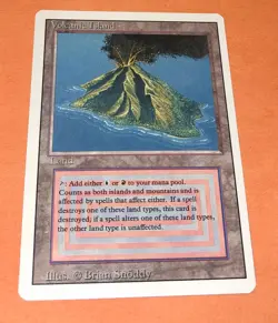 MTG Revised Dual Land Volcanic Island Reserved **NM** - Image 1
