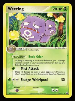 Weezing 33/113 Rare EX Delta Species Pokemon Card - Image 1