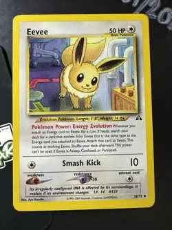 Eevee 38/75, 2001 Neo Discovery, Pokemon TCG, WotC, Vintage, Uncommon, NM/LP - Image 1