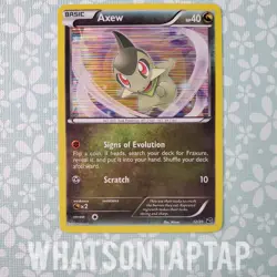Pokemon Card Axew 12/20 Holo Rare Black White Dragon Vault Singles LP Vintage - Image 1
