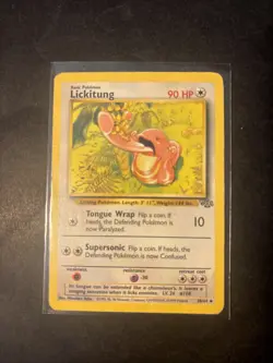 1st Edition Lickitung Pokemon TCG Jungle Set # 38/64 - Image 1