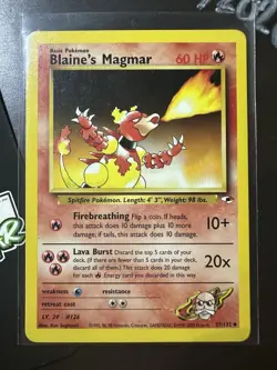 Blaine's Magmar 37/132, Gym Heroes, Pokemon TCG, 2000, Vintage, Uncommon, NM - Image 1