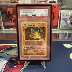 1999 POKEMON BASE SET UNLIMITED #4 CHARIZARD-HOLO PSA 7 - Image 1