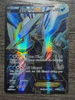 POKEMON KYUREM EX 96/99 ULTRA RARE FULL ART HOLO 2012 + NEW DARKRAI SLEEVE - Image 1