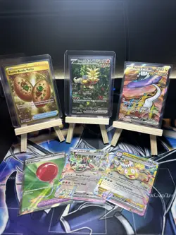 Pokemon Gouging Fire ex 204/162 Temporal Forces Holo SIR+ Raging Bolt & 233/167 - Image 1