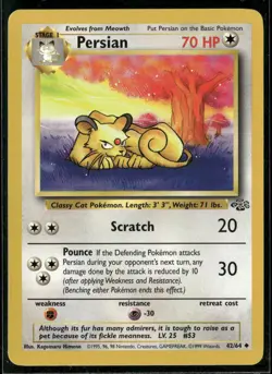 Pokemon Jungle #42/64 Persian Uncommon, Near Mint or Better - Image 1