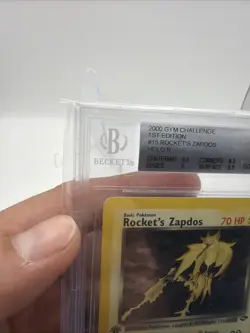 Rocket’s Zapdos 15/132 Gym Challenge Holo Rare Beckett WOTC Vintage Pokemon - Image 4