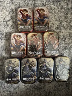 One Piece Mini Tin Pack Set VOL. 2 TS-02 TS02 English LOT of 9 Sealed Tins - Image 1