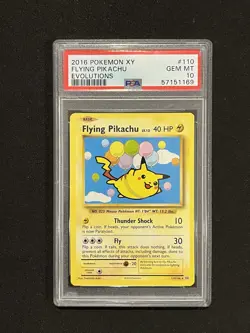 Pokemon TCG Flying Pikachu Evolutions 110/108 SR PSA 10 - Image 1