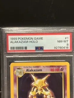 1999 Pokemon Base Set Alakazam Holo #1 PSA 8 NM-MT WOTC 1/102 - Image 2