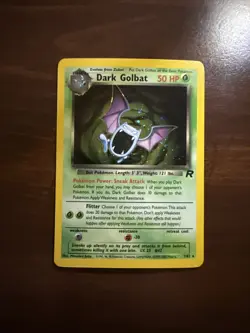 Pokemon TCG Dark Golbat Holo Rare Card Unlimited 7/82 LP Swirl - Image 1