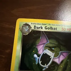Pokemon TCG Dark Golbat Holo Rare Card Unlimited 7/82 LP Swirl - Image 2