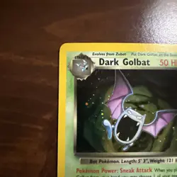 Pokemon TCG Dark Golbat Holo Rare Card Unlimited 7/82 LP Swirl - Image 3