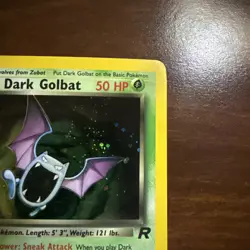 Pokemon TCG Dark Golbat Holo Rare Card Unlimited 7/82 LP Swirl - Image 4