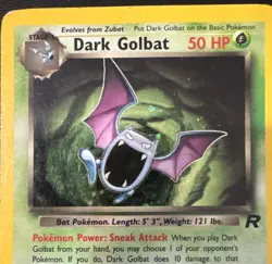 Pokemon TCG Dark Golbat Rare Holo Card #7/82 Team Rocket - Image 2