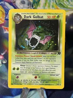 Dark Golbat - 7/82 - Pokemon Team Rocket Holo Rare Card SWIRL - Image 1
