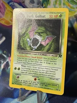 Dark Golbat - 7/82 - Pokemon Team Rocket Holo Rare Card SWIRL - Image 2