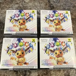 Pokemon TCG Prismatic Evolutions ETB Elite Trainer Box Sealed Lot of 4 - Image 1