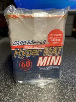 KMC [White] Card Barrier Hyper Mat Mini Sleeves 60pcs × 5 Sets (5 Packs/300 Pcs) - Image 2