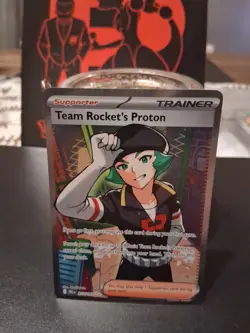Team Rockets Proton 227/182 Destined Rivals Full Art Trainer Card Pokemon TCG NM - Image 1