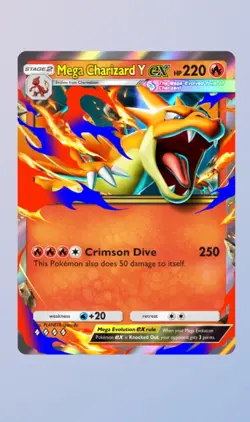 Pokemon TCG Mega-Charizard-EX Evolutions Holo Rare Card 13/106 Crimson Dive - Image 1